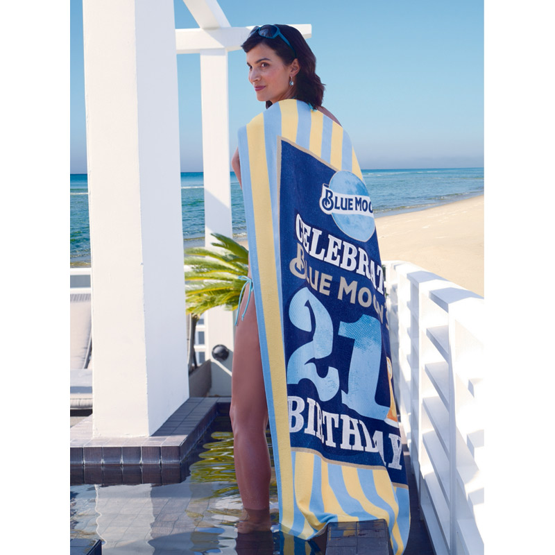 Custom Striped Cabana Beach Towel  (Standard Size)