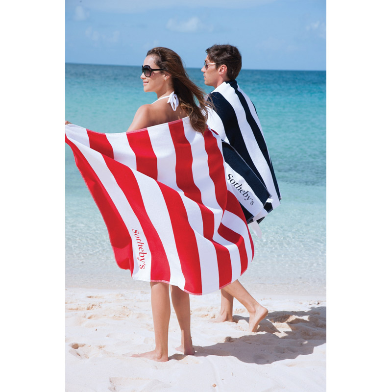 Horizontal Cabana Stripe Beach Towel