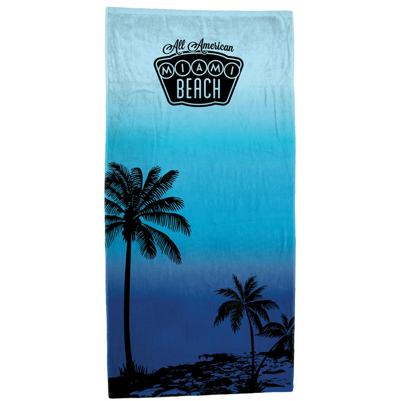 Breezy Palms Stock Design Beach Towel