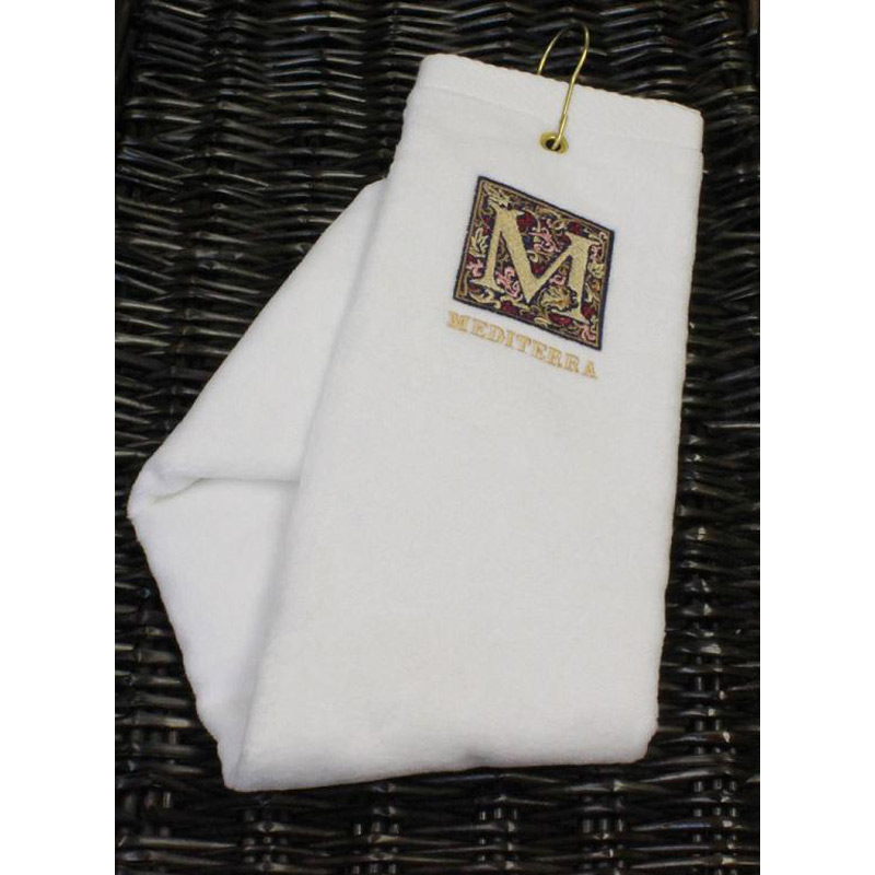 Turkish Signature Ultraweight White Golf Towel